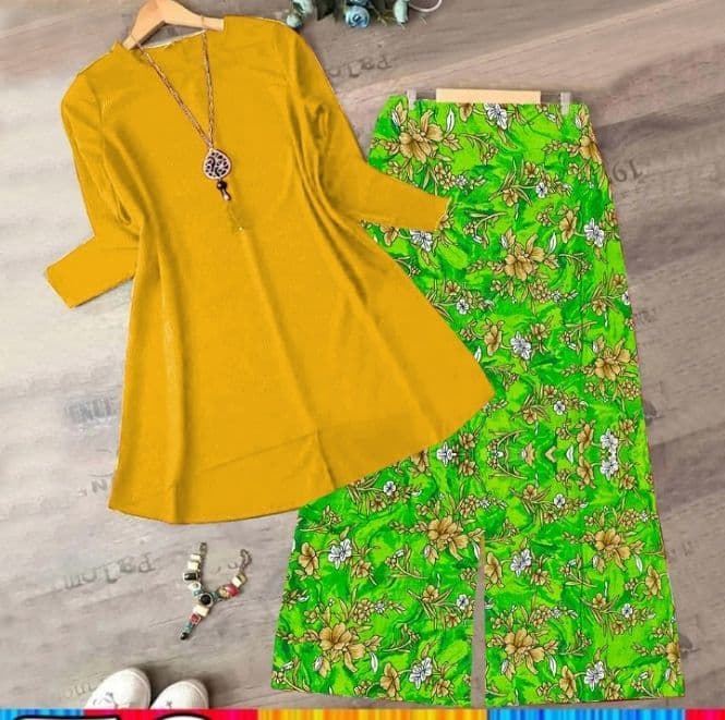 Beautiful Elegant Casual Ware Summer 2 Piece Stitched Suit image 4