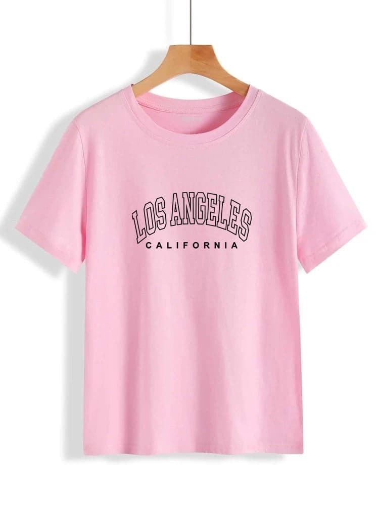 Stylish Cotton T-shirt for Girls and Women - Los Angeles Printed Casual Top image 5