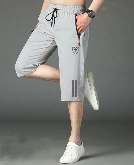 Men's Casual Zipper Pockets Straight Leg Loose Fit Active Shorts image 1