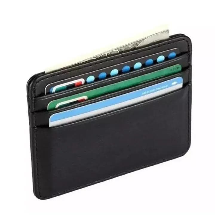 Mini slim card holder leather wallet for men image 1