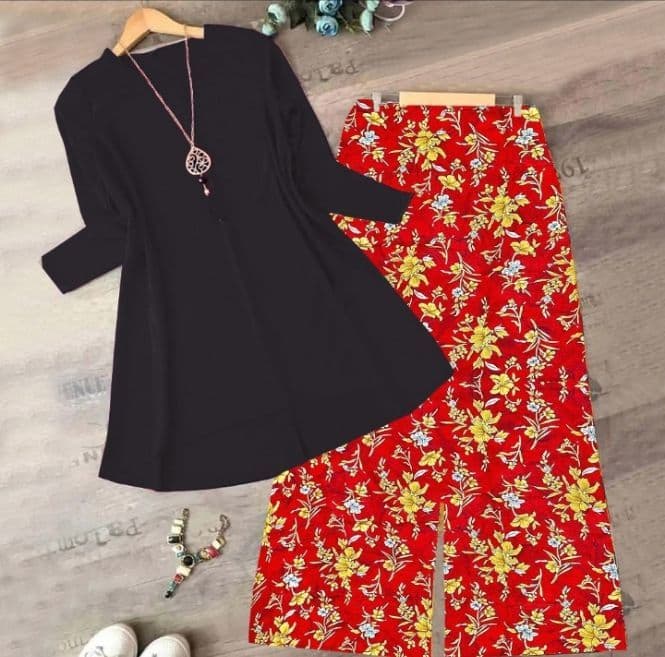 Beautiful Elegant Casual Ware Summer 2 Piece Stitched Suit image 2