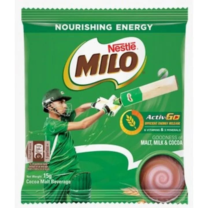 NESTLE MILO Activ-Go Cocoa Malt Powder 15g image 1