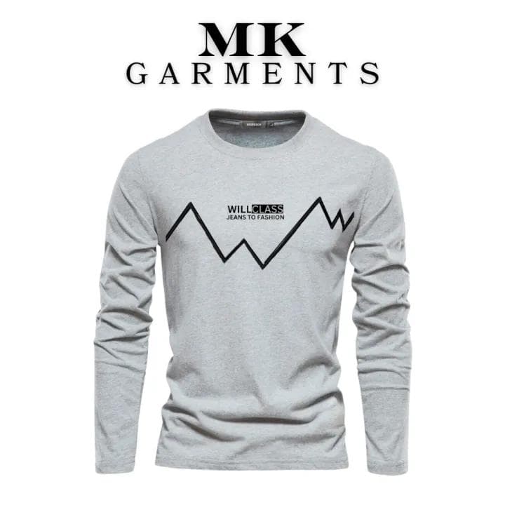 MK Garments - T Shirt Men Autumn Men Long Sleeve T-shirt Stripe Shirt New Tshirt T Shirts O-Neck Casual Black image 1