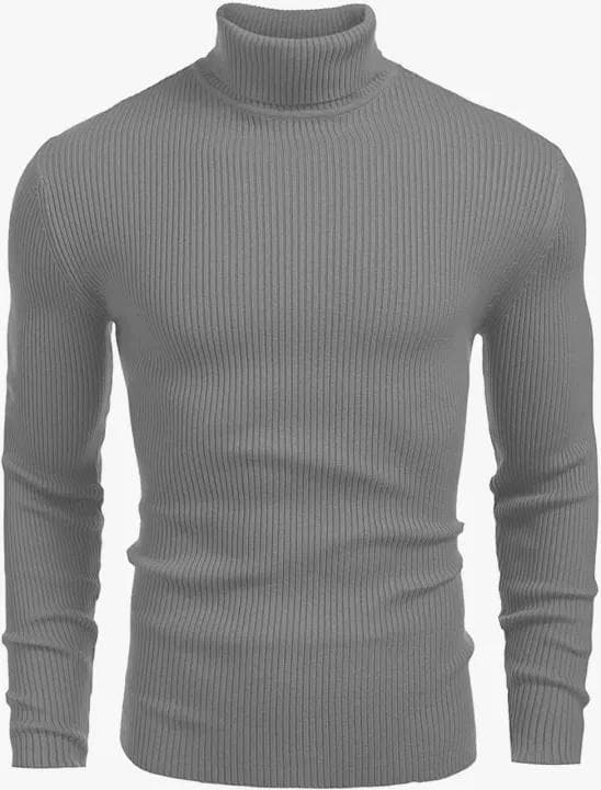 Men Slim Fit Lightweight Long Sleeve Turtleneck-Highneck Sweatshirt image 1