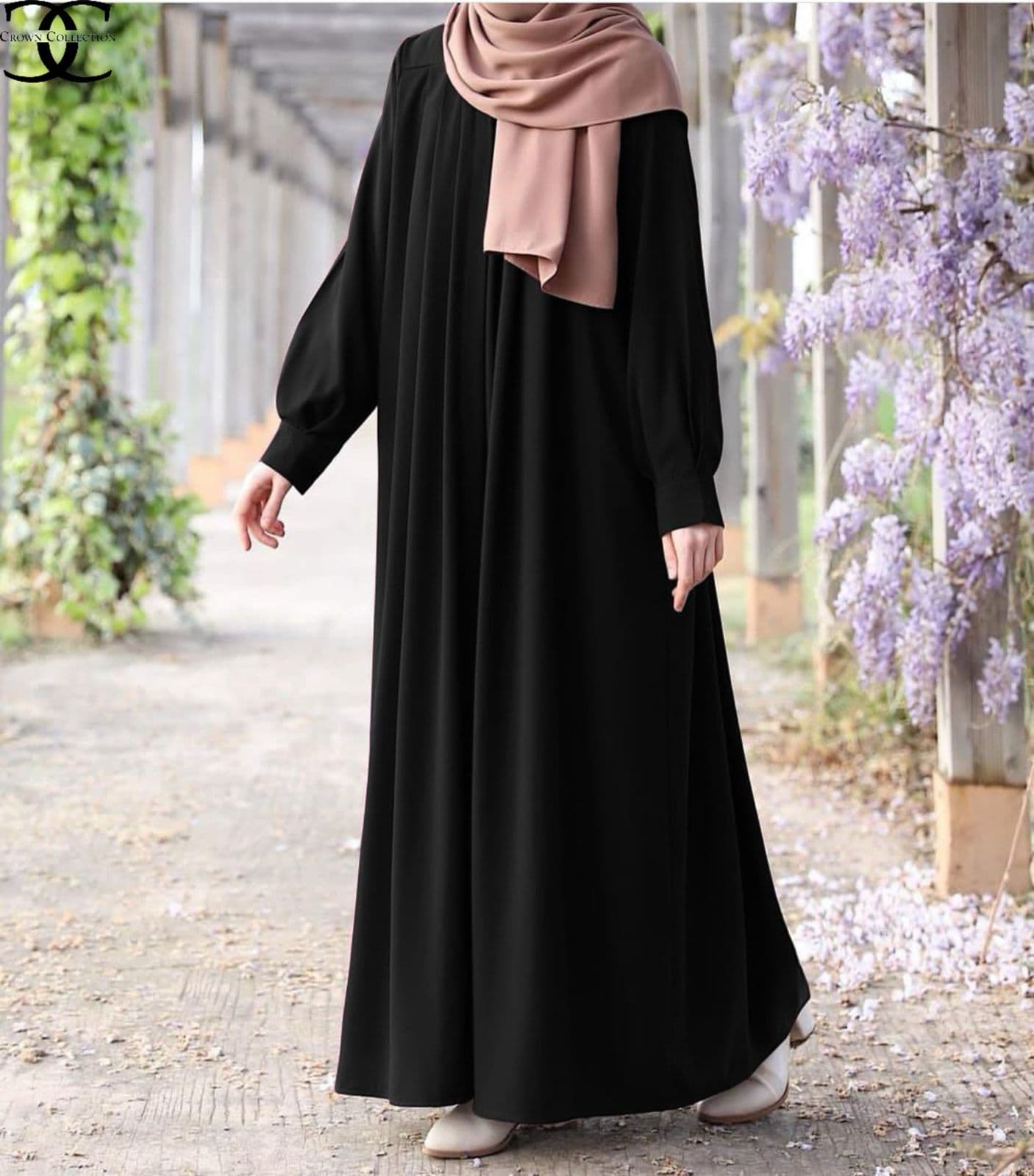 Without Stoller Only Abaya Front Zip With Both Sided Pocket Abaya image 3