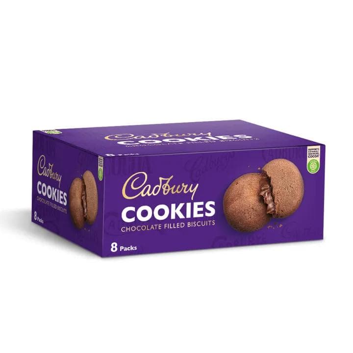Cadbury Cookies Center Filled Choc 25.0g BP (Pack of 8) image 1