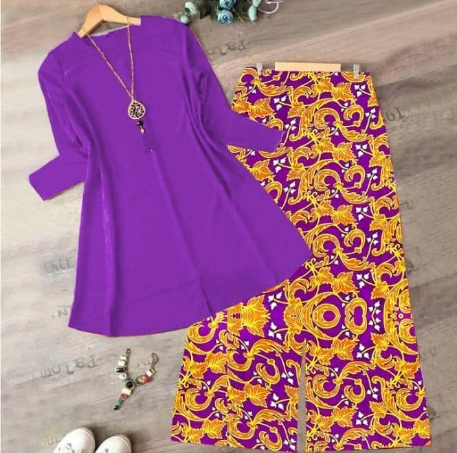 Beautiful Elegant Casual Ware Summer 2 Piece Stitched Suit image 3