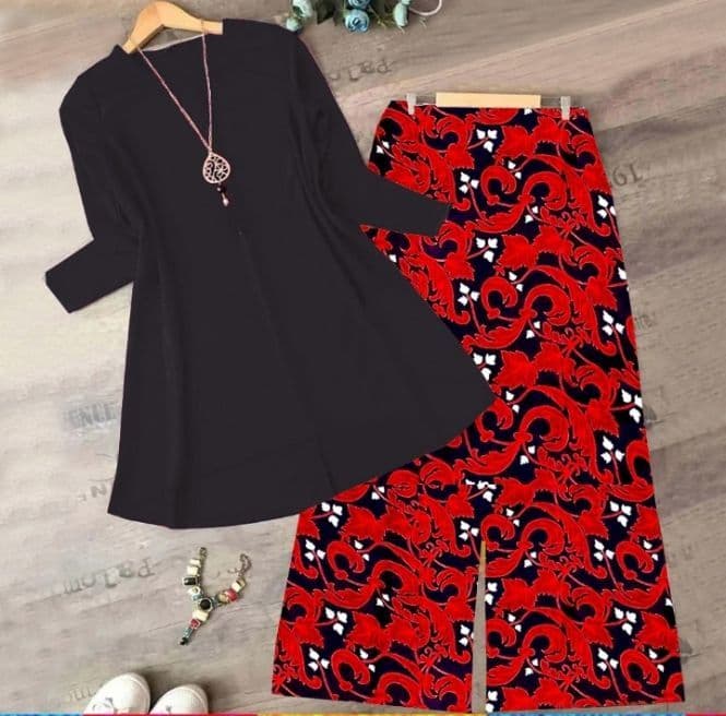 Beautiful Elegant Casual Ware Summer 2 Piece Stitched Suit image 1