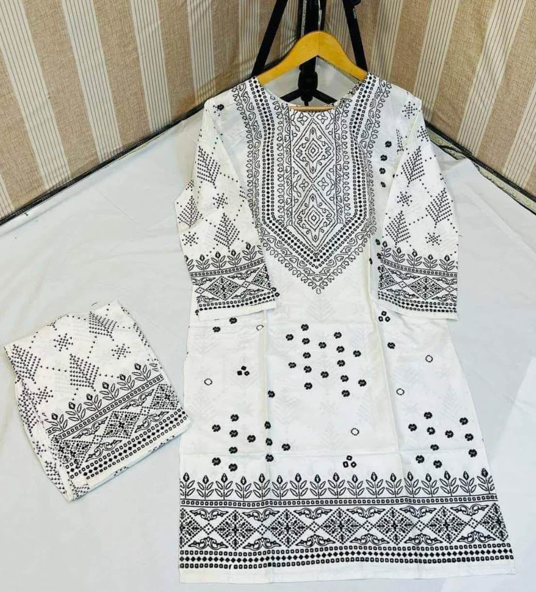 Clothing Collection Stitched New chunri 2pc Dress for Women - Dress For Girls - Dress For Women - Stitched Suit for Girls - Stitched Suit For Women image 2