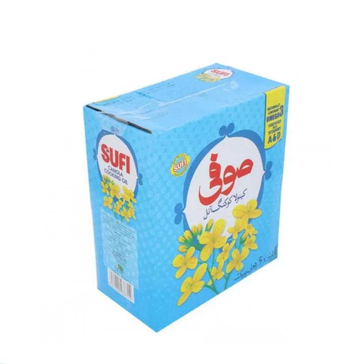 Sufi Canola Cooking Oil 1Ltr x 5 Poly Bag image 1